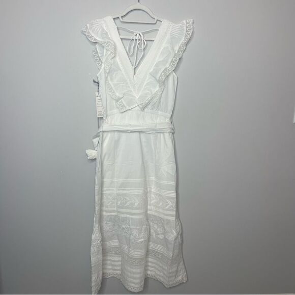 St Roche Wonderland white cotton dress NWT Size 4 - Picture 3 of 8